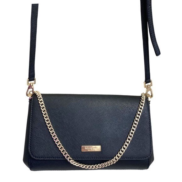 Kate spade black saffiano leather laurel way Greer crossbody two way bag purse - Picture 1 of 12